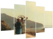 Tablou - Camille Pissarro, Two Women Chatting by the Sea, St. Thomas, reproducere (150x105 cm)