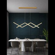 Lustra LED Cu Telecomanda, Elit's, GOLD, Design Minimalist, lumina/rece/calda/neutra intensitate reglabila,56W