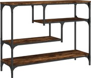 vidaXL Măsuță consolă, stejar fumuriu, 100x30x75 cm, lemn prelucrat