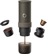 Espressor portabil Outin Mino SG, 22 bari, 9000 mAh, 70 ml, Extractie la 93,3°C, Cafea macinata si capsule Nespresso, USB-C, Gri