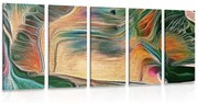 Tablou 5-piese abstracție psihedelică