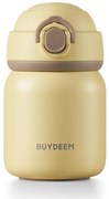 Termos BUYDEEM TAN200, 200 ml, Capac cu infiletare etansa, Otel inoxidabil, Galben