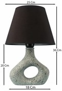 Lampă de masă 1xE27/40W/230V negru/verde