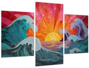 Tablou - Mozaic de valuri (90x60 cm)