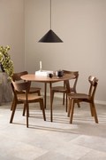MAZZONI EXPORT ROXY Nucă Naturală - SCAUN DE LEMN PENTRU SALON SUFRAGERIE BUCĂTĂRIE RETRO