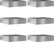 vidaXL Margine pentru gazon 6 pcs Argintiu 50 x 50 x 13 cm