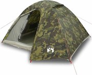 vidaXL Cort de camping cupolă pentru 3 persoane, camuflaj, impermeabil