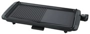 Gratar electric Rosberg R51015H, 2000W, 49x26.5 cm, 2 zone, Antiaderenta, Negru