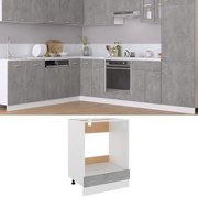vidaXL Dulap pentru cuptor &quot;Riga&quot;, gri beton, 60x46x81,5 cm