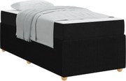 vidaXL Cadru de pat cu saltea Negru 80 x 200 cm țesătură