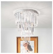 Lustră de cristal aplicată Ideal Lux CARLTON 12xE14/40W/230V crom