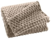 Pătură din flanel 125 x 150 cm FROSTY, taupe