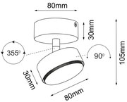 Brosline 2291 - Corp de iluminat tip spot DROP 1xGX53/9W/230V, alb