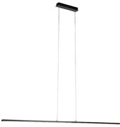 Lampă modernă suspendată neagră 150 cm cu LED inclus - Banda