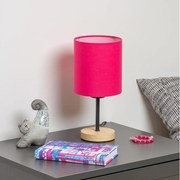 Lampă de masă Brilagi NUBILA WOOD 1xE27/25W/230V stejar/roz