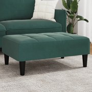 vidaXL Taburet, verde închis, 77x55x31 cm, catifea