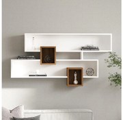Raft de perete KAREN 120 x 72,2 cm, alb/nuc