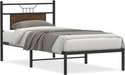 vidaXL Cadru pat fără saltea, stejar maro 80x200 cm lemn prelucrat