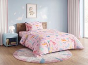 Lenjerie de pat din microfibra pentru copii DINO ISLAND colorata Dimensiune lenjerie de pat: 70 x 90 cm | 140 x 200 cm