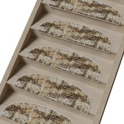Covorașe pentru scări bej 16 buc. 20x65 cm Abstract – Vitaus