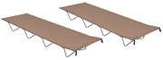 vidaXL Paturi camping, 2 buc. gri, 180x60x19 cm, țesătură oxford&amp;oțel