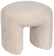 Taburet bej cu tapițerie din țesătură bouclé Suave – Ixia