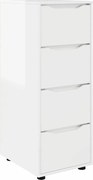 vidaXL Dulap de depozitare Alb lucios 40 x 48 x 105 cm Lemn compozit