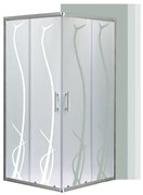 Cabină de duș pătrată Spirit BAMBOO 80x80, fără cădiță de duș