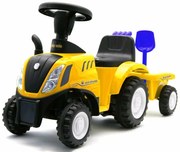 Tractor pentru copii Baby Mix cu remorcă și unelte New Holland, galben