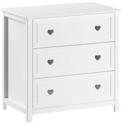 Comodă de copii albă 90x89x57 cm Amori – Vipack