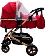 Carucior nou nascuti 2 in 1 Baby Care™ PRO 531, Cu geanta bebe, Cadru Aluminiu Gold , Amortizoare, Roti din cauciuc plin AVE, Spatar reglabil 3