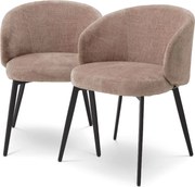 Set de 2 scaune cu brate design LUX Lloyd, Sisley roz