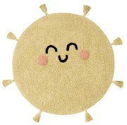 Covor pentru copii galben lavabil/țesut manual din bumbac ø100 cm You're My Sunshine – Lorena Canals