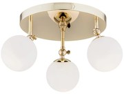 Plafoniera reglabila pentru baie moderna IP44 LATINA 3 aurie/alb