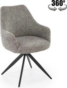 Scaun K564, gri/negru, stofa clasica/metal, 60x63x87 cm