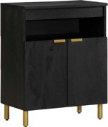 vidaXL Dulap, negru, 60x33x75 cm, lemn prelucrat