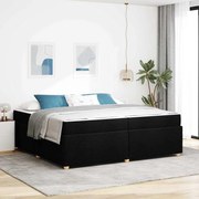 vidaXL Cadru de pat cu saltea Negru 200 x 200 cm țesătură