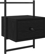 vidaXL Dulap de noapte Stejar Negru 35 x 30 x 51 cm Lemn compozit
