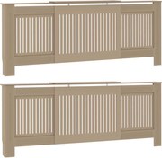 vidaXL Capac pentru radiator 2 pcs natural 205 x 20,5 x 81,5cm