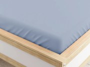 Cearceaf cu elastice din microfibra albastru deschis 90 x 200 cm