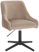 HR920CROSS Scaun Latte din Catifea cu Bază Neagră
