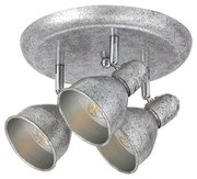 Lustra aplicata cu 3 spoturi design industrial THELMA silver antic 5388 RX