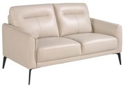 Canapea 2 locuri eleganta, design italian Cowhide leather taupe grey