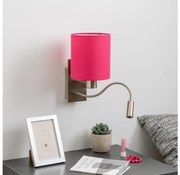 Lampă LED de perete Brilagi NUBILA 1xE27/25W/230V + LED/3W crom mat/roz