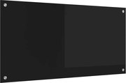 vidaXL Panou de bucătărie Negru 100 x 50 cm sticlă securizată