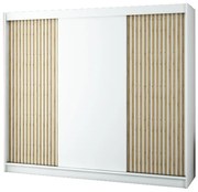 Dulap de haine 250 cm Ladonna (alb mat). 1045697