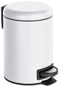 Coș de baie LEMAN MATT, recipient pentru gunoi, 3 l, WENKO, alb