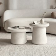 Masuta De Cafea Set 2 Bucati Hestia 2 Alb