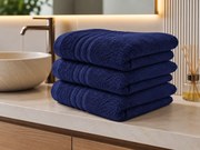 Prosop Classic 70 x 140 cm albastru inchis, 100% bumbac