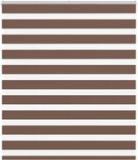 vidaXL Jaluzea tip zebra maro lățime țesătură 115,9 cm poliester